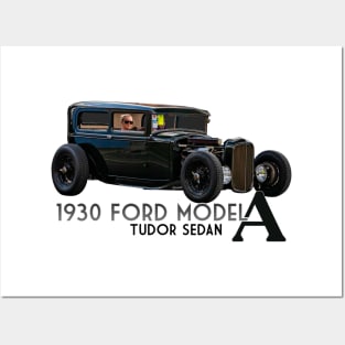 1930 Ford Model A Tudor Sedan Posters and Art